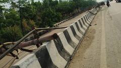 हापुड़ में आंधी-तूफान के कहर के बाद गिरे बिजली के पोल, विद्युत विभाग को लगी लाखों की चपत