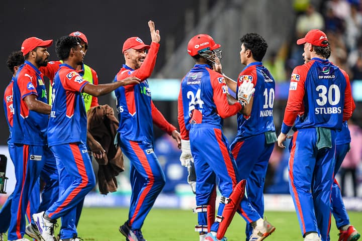 The Delhi was all out for just 121 runs chasing the target. Mitchell Santner and Jaspreet Bumrah took three wickets each. Sameer Rizvi scored the highest 39 runs for Delhi.