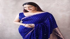 Honey Rose Photo: બ્લૂ સાડીમાં અદભૂત લાગી હની રોઝ,તસવીરો થઈ વાયરલ