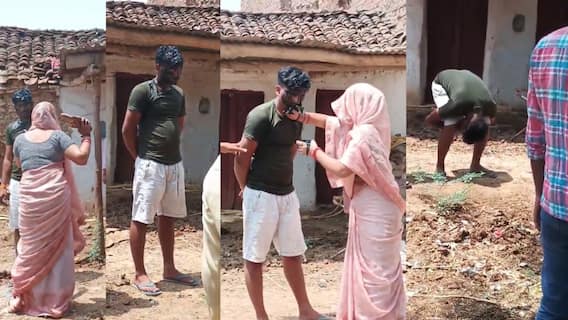 झांसी में छेड़छाड़ के शक में युवक को तालिबानी सजा, चेहरे पर पोती कालिख और पिलाया पेशाब