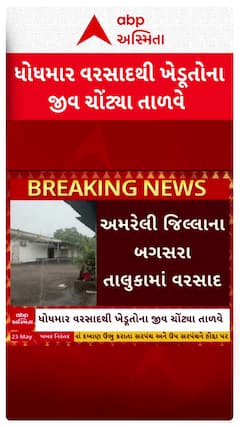 Amreli Rain : અમરેલીમાં ધોધમાર વરસાદ, ખેડૂતોના જીવ તાળવે ચોંટ્યા