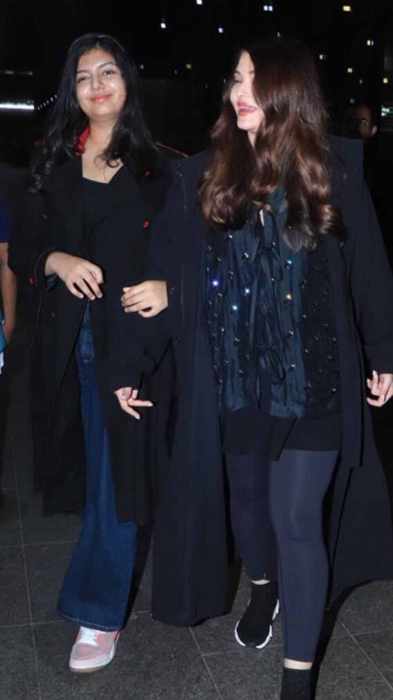 कान्स में धूम मचाने के बाद आराध्या संग मुंबई लौटीं ऐश्वर्या, ब्लैक में ट्विनिंग करती दिखीं मां-बेटी