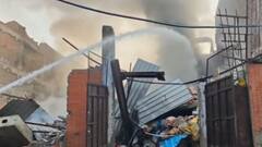 Fire Breaks Out At Factory In Delhi's Bawana Industrial Area, Building Collapses: Video