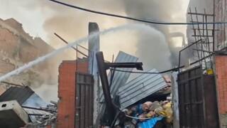Fire Breaks Out At Factory In Delhi's Bawana Industrial Area, Building Collapses: Video