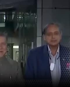 कांग्रेस सांसद Shashi Tharoor के नेतृतव में डेलिगेशन दिल्ली हवाई अड्डे पर पहुंचा | ABP NEWS SHORTS