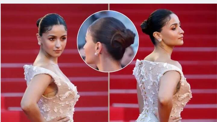 आलियाने कानाच्या मागे काळा टिक्का लावायला विसरली नाही.