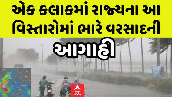 Gujarat Heavy Rain Forecast: એક જ કલાકમાં નવસારી અને વલસાડમાં ભારે વરસાદની આગાહી, જુઓ વીડિયોમાં