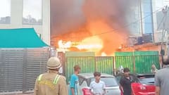 Video: Massive Fire Erupts At Noida Car Garage, Dozen Vehicles Destroyed