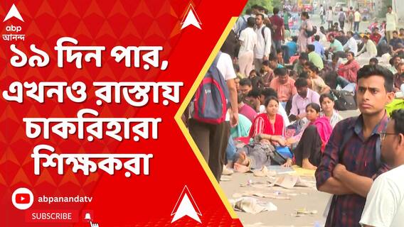 ১৯ দিন পার, এখনও রাস্তায় চাকরিহারা শিক্ষকরা। সল্টলেক সেন্ট্রাল পার্কে সরছে ধর্নাস্থল