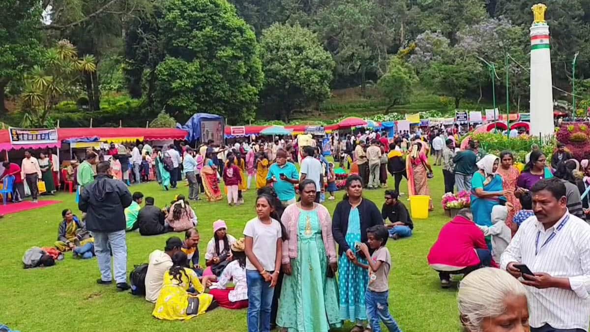 கோலாகலமாக நடைபெற்று வரும் கொடைக்கானல் மலர்க்கண்காட்சி.. மகிழ்ச்சியில் சுற்றுலா பயணிகள்