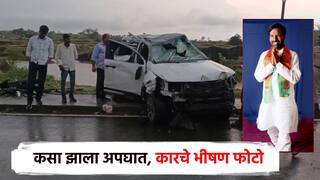 असा घडला अपघात, रस्त्यावरील पाणी उडून काचेवर साचले, भीषण घडले; अपघाताचे फोटो