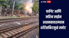 Mumbai Rain Local Train Video: मुंबईत वेस्टर्न रेल्वेमार्गावर झाड तारांवर कोसळलं, चर्चगेट- मरिनलाईन्स स्थानकांदरम्यान शॉर्टसर्किटमुळं स्फोट