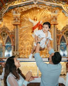 Amala Paul: அமலா பால் மகனுக்கு குடும்ப முறைப்படி நடந்த ஞானஸ்நானம் நிகழ்வு - வைரலாகும் போட்டோஸ்!