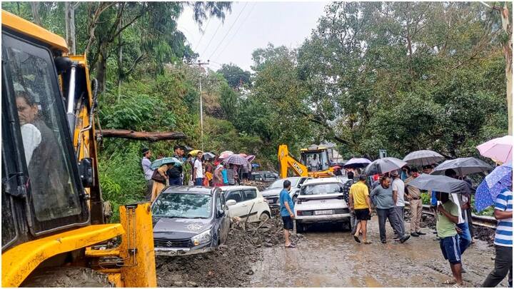 Shimla was hit by thunderstorms that uprooted trees and blew away roofs of Kachha houses. (Source: PTI)