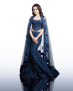 Trisha Krishnan Looks Ethereal In Navy Blue Lehenga At Thug Life Audio Launch, See Pics