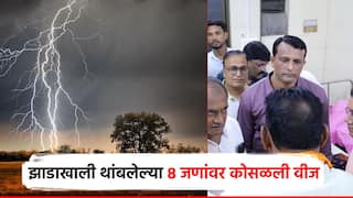 मुसळधार पावसापासून वाचण्यासाठी झाडाखाली थांबले, 8 शेतमजुरांवर कोसळली वीज; दोघांचा मृत्यू