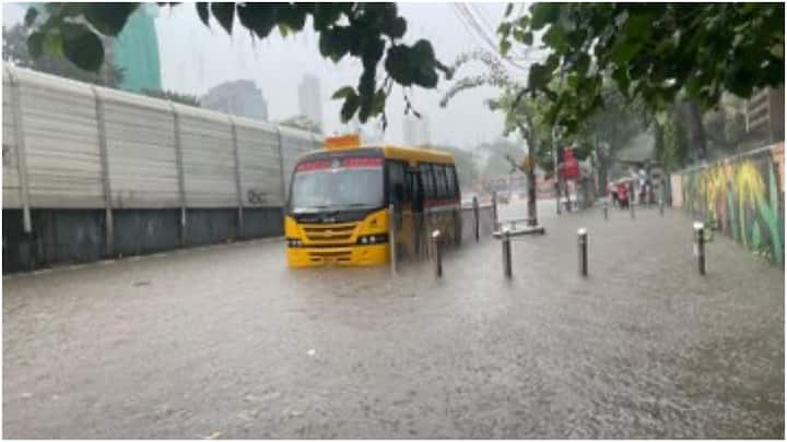An intense spell of rain lashed parts of Mumbai, especially the island city, for a couple of hours. (Source: X)