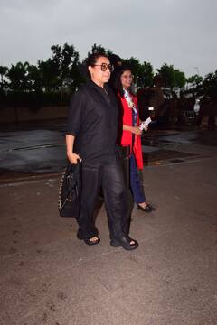 एयरपोर्ट पर ऑल ब्लैक लुक में दिखीं रानी मुखर्जी, मुंबई की भारी बारिश के बीच नजर आईं एक्ट्रेस