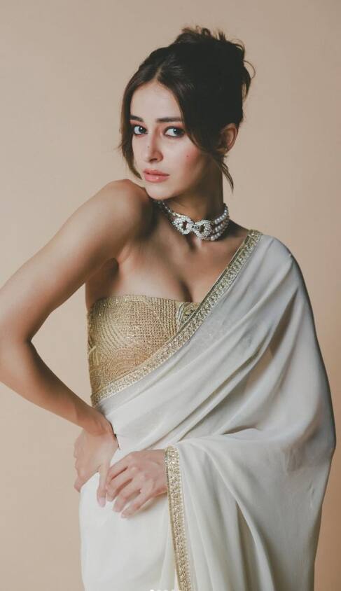 અનન્યા પાન્ડેનો શાનદાર સાડી લૂક વાયરલ, ફેન્સ થયા ફિદા