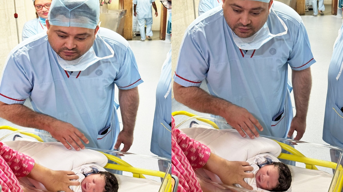 टेंशन के बीच लालू परिवार में खुशी, दूसरी बार पिता बने तेजस्वी यादव, शेयर की बेटे की तस्वीर