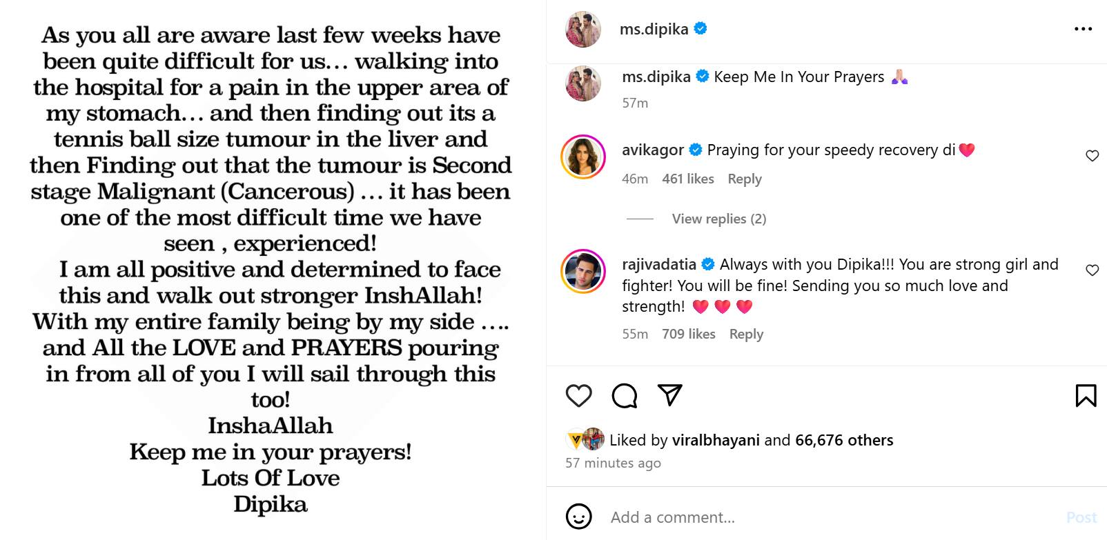 दीपिका कक्कड़ को सेकेंड स्टेज लिवर कैंसर, पोस्ट कर कहा- 'ये सबसे मुश्किल समय है