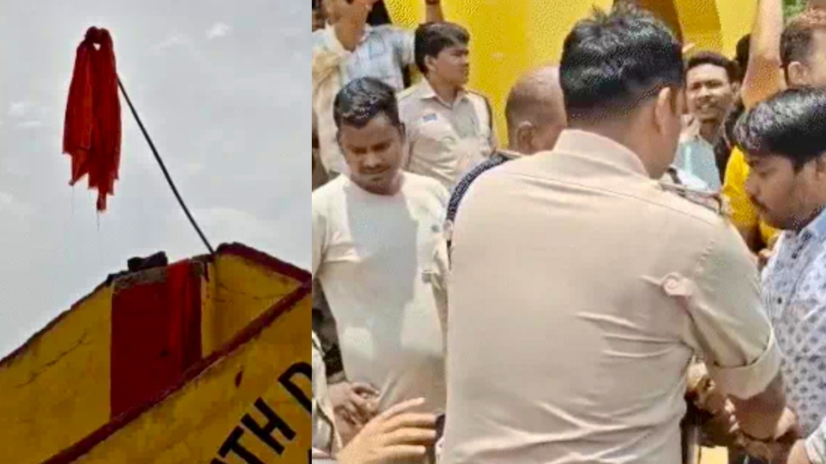 CG: मंदिर तोड़ने को लेकर जमकर हंगामा, बजरंग दल के सदस्य ने चर्च पर फहराया भगवा झंडा