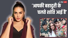 'ऑपरेशन सिंदूर' के जवानों से जम्मू-कश्मीर में मिलीं हुमा कुरैशी, देखें तस्वीर