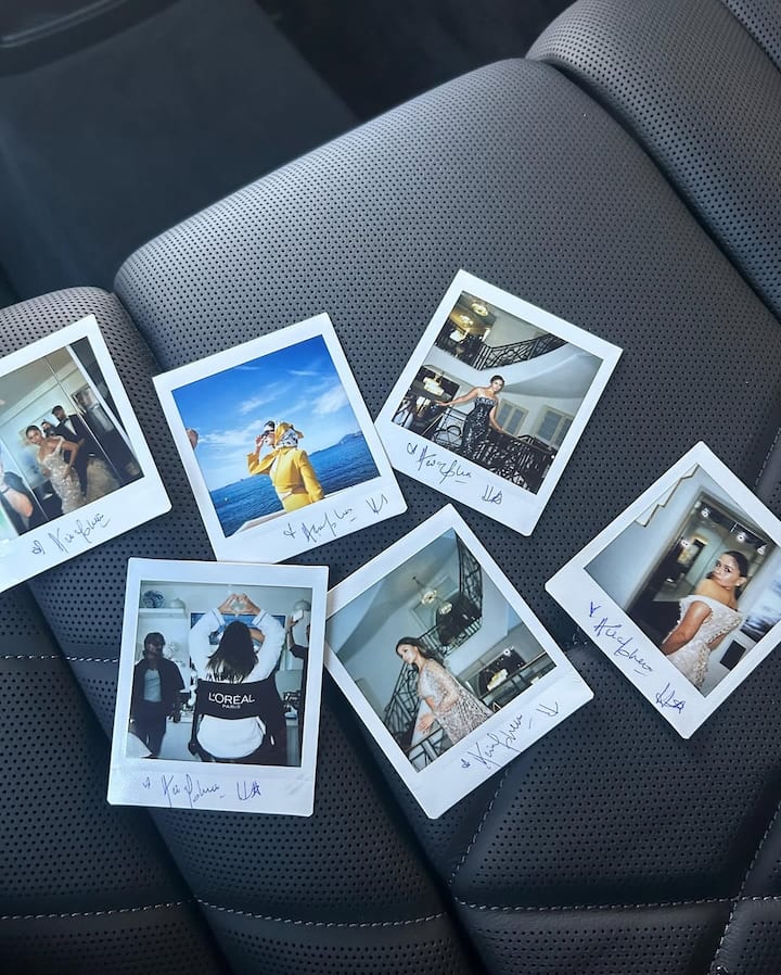 In these candid photos, Alia has shared a picture inside which many pictures are seen during the actress's Cannes.