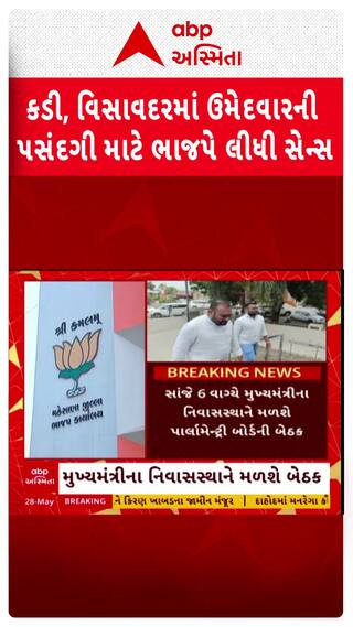 Gujarat By Poll 2025: કડી-વિસાવદરમાં ઉમેદવારોની પસંદગી માટે ભાજપે લીધી સેન્સ, જુઓ શોર્ટ વીડિયો