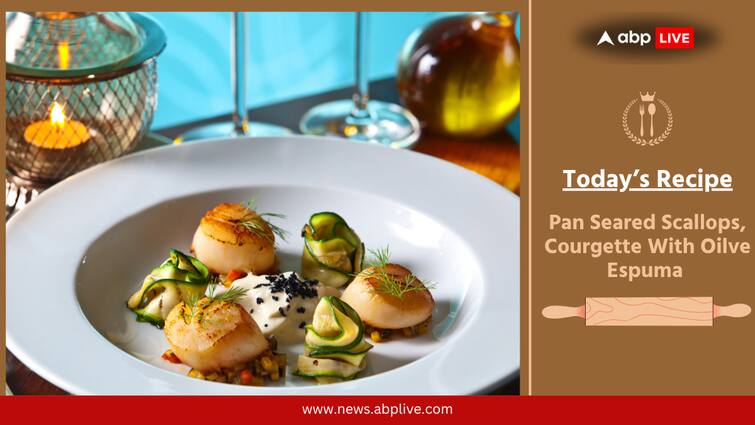 Prepare Warm Pan Seared Scallops, Courgette With Oilve Espuma With These Steps Prepare Warm Pan Seared Scallops, Courgette With Oilve Espuma With These Steps