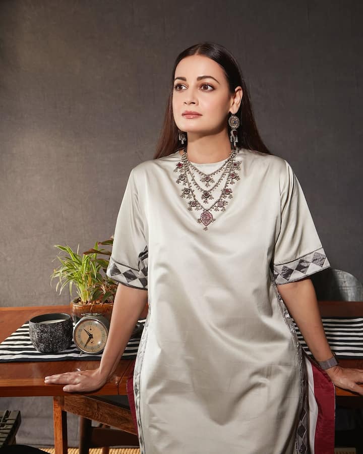 Dia Mirza has long been known for her elegant and earthy fashion sense, and her recent appearance in a pastel co-ord set is a glowing example of her timeless style.
