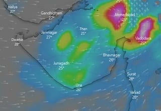 Gujarat Rain: વીજળીના કડાકા અને ભારે પવન સાથે ધોધમાર વરસાદની આગાહી 