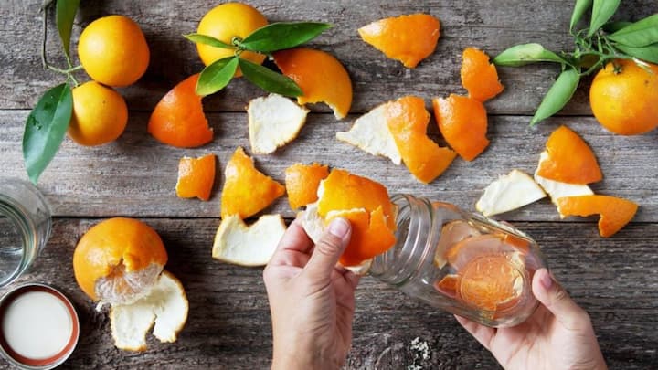 3. Clean Green With Natural Alternatives: Ditch harsh chemicals and choose eco-friendly cleaners that are made using natural ingredients like vinegar, lemon, orange, and baking soda. These ingredients are non-toxic and safe for family, pets, and environment. (Image Source: Pinterest/apieceofrainbow)