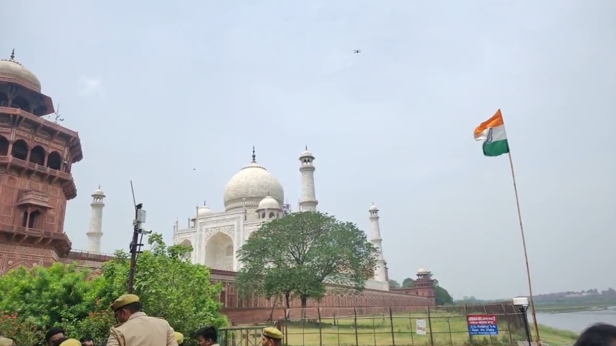 Agra: ताजमहल की सुरक्षा होगी हाईटेक, ताज सुरक्षा पुलिस ने की मॉक ड्रिल, जल्द इंस्टॉल होगा एंटी ड्रोन सिस्टम