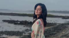 Falaq Naaz Is A Vision In White Floral Saree By The Sea, See Photos