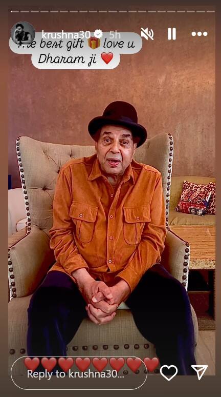 मेरे नन्हे नन्हे प्यारे प्यारे...', धर्मेंद्र ने वीडियो शेयर कर बरसाया कृष्णा अभिषेक पर प्यार, कॉमेडियन ने बताया- ‘बेस्ट गिफ्ट’