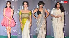 Elle awards: इंडो-वेस्टर्न में खूब जचीं सान्या, पिंक ड्रेस में बार्बी लगीं जैस्मिन, साड़ी में ऋचा का दिखा एलीगेंट लुक