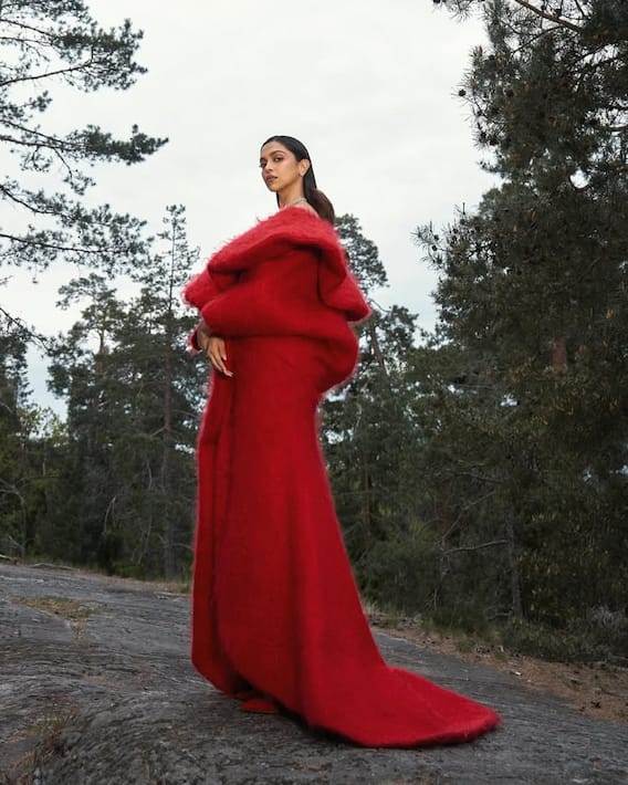 ઓલ રેડ લુકમાં ગોર્જિયસ લાગી દીપિકા પાદુકોણ