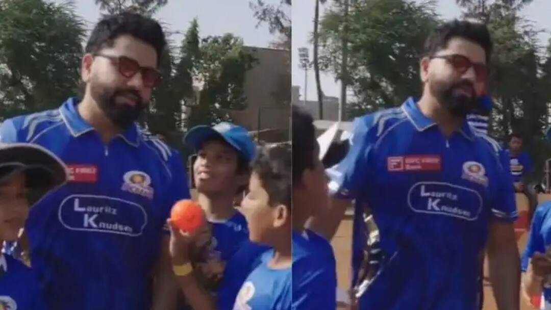 rohit sharma reply left young fans in disappointment video went viral ahead mi vs pbks qualifier 2 ipl 2025 Watch: 'सर आपको कैसे आउट करने का...', बच्चे ने पूछा सवाल, तो रोहित शर्मा ने दिया मजेदार जवाब; वीडियो वायरल