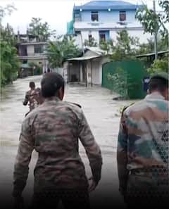 मणिपुर में आई बाढ़ के बीच भारतीय सेना और असम राइफल्स का रेस्क्यू ऑपरेशन | ABP NEWS SHORTS