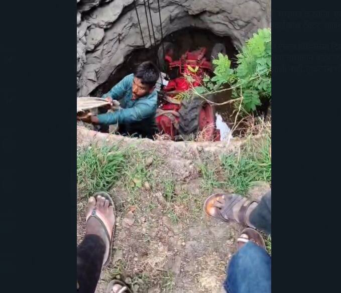 वाशिमच्या मालेगाव तालुक्यातील पांगरी नवघरे शेतशिवारात शेती मशागत करतांना एक वेगळी घटना घडली..