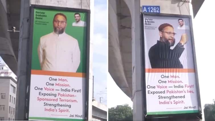 ‘One Man Spoke, Pakistan Shook’: Posters In Hyderabad Lauds Owaisi For Op Sindoor Delegation