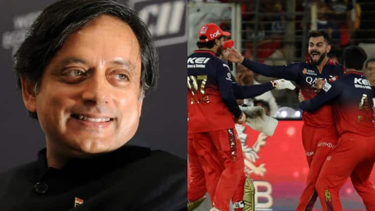 IPL 2025 Shashi Tharoor Praises virat kohli on victory of RCB 'वॉशिंगटन पहुंचते ही पहले मैंने स्कोर चेक किया...' RCB की जीत पर कोहली के लिए क्या बोले शशि थरूर