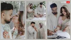 Hina Khan Wedding Pics: डिजाइनर साड़ी पहन दुल्हन बनीं हिना खान, पति रॉकी जायसवाल संग किया रोमांस, देखें वेडिंग फोटोज