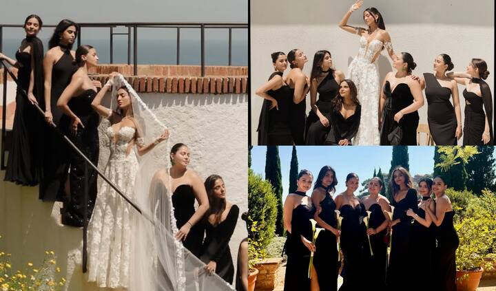 आलिया भट्ट ने इन फोटो को शेयर करते हुए कैप्शन में लिखा- 'लड़कियों के एक ग्रुप के अपनी सबसे अच्छी दोस्त को उसकी जिंदगी के प्यार से शादी करते हुए देखने से ज़्यादा कोमल, मजबूत या चमकदार कुछ भी नहीं है.'