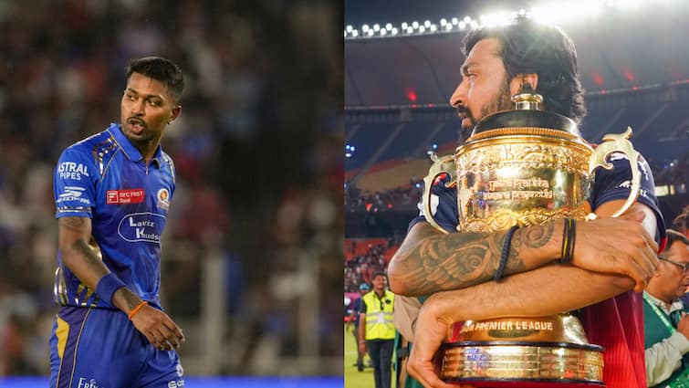 Not just virat kohli hardik pandya also cried after Royal challengers bengaluru became champion send his brother krunal pandya special message ipl 2025 final विराट ही नहीं रोए, RCB के चैंपियन बनने पर हार्दिक पांड्या के भी निकले आंसू, बोले- भाई तुम पर गर्व...