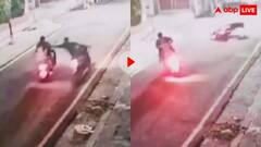 चलती बाइक से स्कूटी सवार महिला की चैन खींच रहे बदमाश का हो गया मोय मोय, वीडियो देख नहीं रुकेगी हंसी