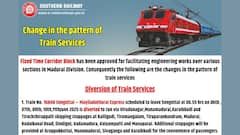 South Trains Traffic Change: தென் மாவட்ட மக்களே.! ரயில் போக்குவரத்தில் மாற்றம் - விவரத்த தெரிஞ்சுக்கிட்டு பிளான் பண்ணுங்க