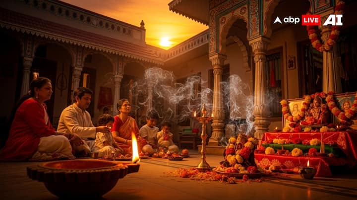 While burning Karpoor with lamp while worshiping in the evening in the house, there is no negative power in the house.