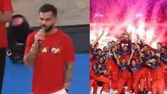 चिन्नास्वामी स्टेडियम में विराट कोहली ने उठाई IPL ट्रॉफी, बोले- रजत पाटीदार RCB को...